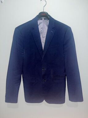 Express Men's Navy Blue Slim Fit Two-Button Sport Coat